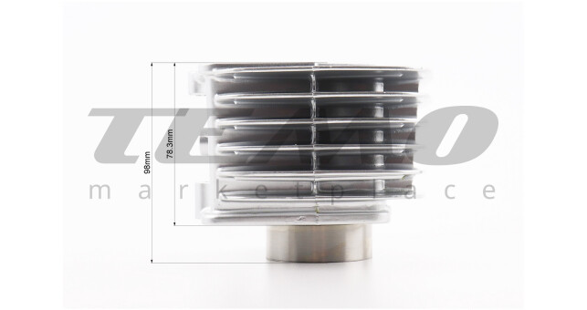 ЦПГ DELTA 125cc 52.4 мм палец 13 мм высота цилиндра 78.3 мм высота поршня 44 мм - фото 5