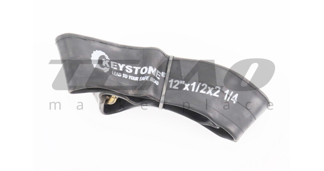 Велокамера KEYSTONE 12"x1/2x2 1/4 AV кривой ниппель - фото 2