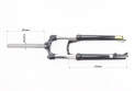 Вилка 27,5&quot; амортизационная, без резьбы 1-1/8&quot; (28,6мм), шток 255мм, с ходом 100мм, Disk-brake, пружинно-масляная,Lockout, алюминиевая,черная SF15-XCM - фото 4