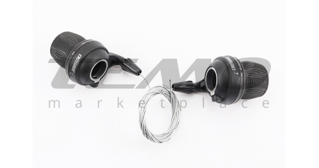 Перемикачі (грипшифт) 3x7 швидкості, чорні CR-SH100 - фото 1