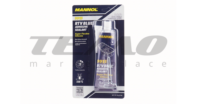 Герметик силіконовий високотемпературний СИНІЙ &quot;RTV Adhesive Sealant Blue&quot; 85g - фото 1