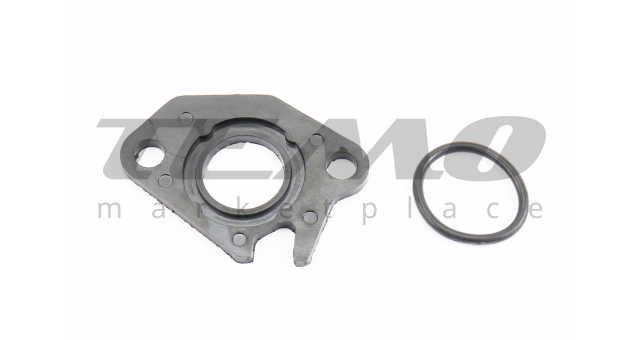 Прокладка патрубка карбюратора Honda DIO AF34 / 35 (пластмас) d-18mm + манжет - фото 1
