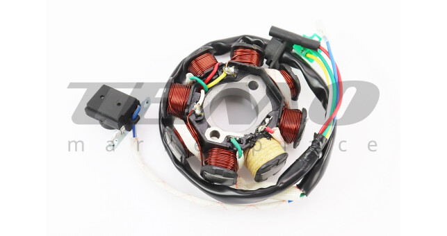 Статор магнето (генератора) (8 котушок роз'єм "мама 3+2") висота 29мм - фото 2