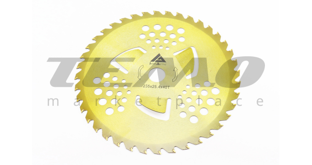 Ніж 40Тх255mm побідитові зуби &quot;пелюстка&quot;, &quot;GOLD&quot; - фото 1