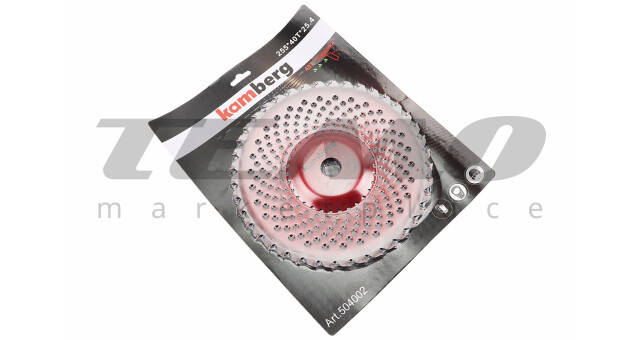 Ніж 40Тх255mm побідитові зуби, "тарілка", "RED" - фото 1