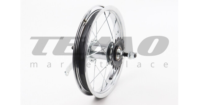 Колесо 12" заднє, втулка ХВЗ черв'ячна 14Gx16H - фото 1