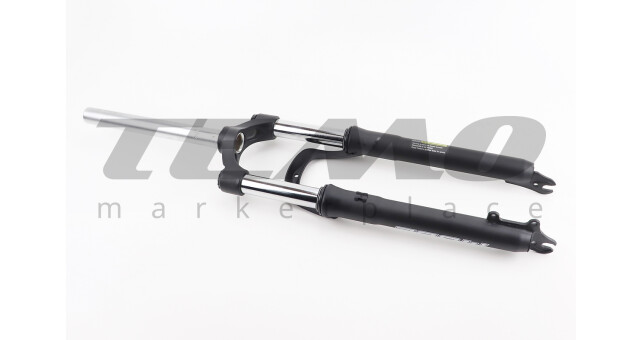 Вилка 26" амортизаційна, без різьби 1-1/8" (28,6мм), шток 255мм, з ходом 100мм, Disk-brake, пружинно-оливна, Lockout, чорна N780 - фото 2