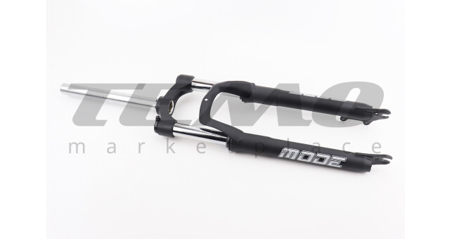 Вилка 26" амортизаційна, без різьби 1-1/8" (28,6мм), шток 255мм, з ходом 100мм, Disk-brake, пружинно-оливна, Lockout, чорна N780 - фото 1