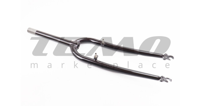 Вилка 28" з різьбою 1" (28,6мм), шток 240мм, V-brake, чорна - фото 1