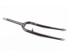 Вилка 28" с резьбой 1" (28,6мм), шток 240мм, V-brake, чёрная