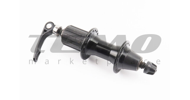 Втулка задняя MTB алюминиевая 14Gx36H под кассету 8-10зв, V-brake, крепл. эксцентрик, чёрная KT-W5ER - фото 2