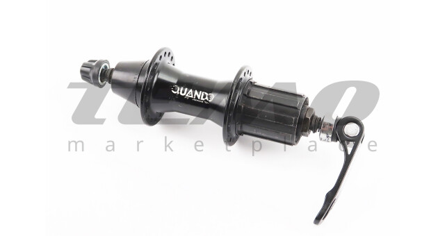 Втулка задняя MTB алюминиевая 14Gx36H под кассету 8-10зв, V-brake, крепл. эксцентрик, чёрная KT-W5ER - фото 1