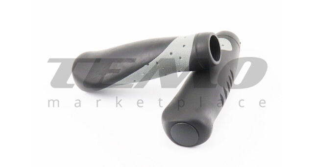 Ручки руля 135мм, эргономичные, чёрно-серые CR-G302 - фото 1