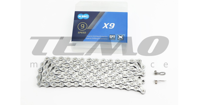 Ланцюг приводний 1/2х11/128х116L 9 швидкостей, сріблястий X9 EPT - фото 1