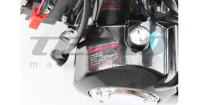 Двигун для квадроцикла (мопедний) в зборі 125куб - "автомат" (3передачі + 1 задня), чорний - фото 3