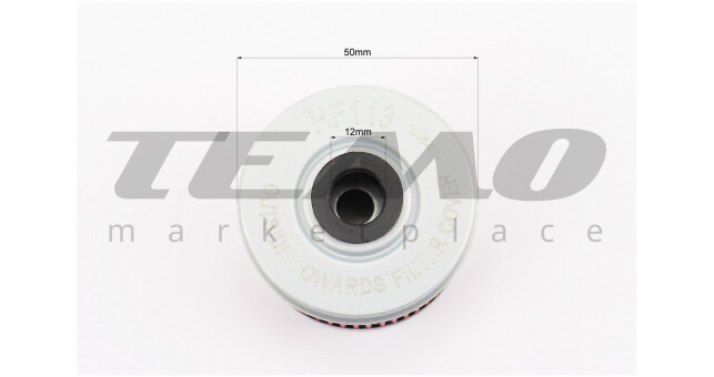 Фільтр-елемент масляний HF113 (50x38 мм) HONDA CBF 250/HONDA VT 125 C Shadow/HONDA XL 125 V Varadero, HONDA TRX 200/350/400/450 - фото 3