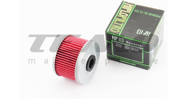 Фильтр-элемент масляный HF113 (50x38мм) HONDA CBF 250/HONDA VT 125 C Shadow/HONDA XL 125 V Varadero, HONDA TRX 200/350/400/450 - фото 1