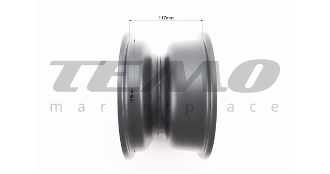 Диск стальной 8x5 d-55 3 отверстия 78 мм черный - фото 4