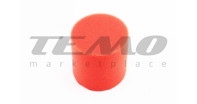 Фільтр повітряний нульовий - елемент для 55мм "циліндр" (поролоновий), ЧЕРВОНИЙ - фото 2