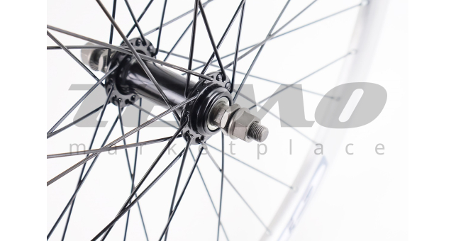 Колесо 26&quot; переднє V-brake, обід &quot;крапля&quot; алюмінієвий, втулка 14Gx36H, сіре кріпл. гайка, &quot;GRAVITY&quot; - фото 3