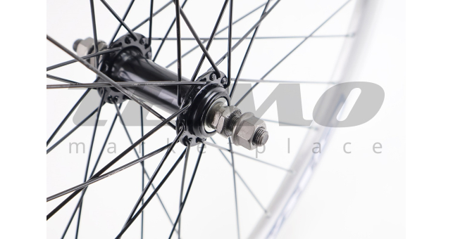 Колесо 26&quot; переднє V-brake, обід &quot;крапля&quot; алюмінієвий, втулка 14Gx36H, сіре кріпл. гайка, &quot;GRAVITY&quot; - фото 4