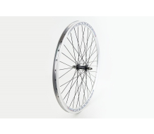 Колесо 26" переднє V-brake, обід "крапля" алюмінієвий, втулка 14Gx36H, сіре кріпл. гайка, "GRAVITY"