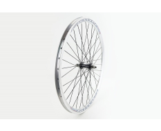 Колесо 26" переднє V-brake, обід "крапля" алюмінієвий, втулка 14Gx36H, сіре кріпл. гайка, "GRAVITY"