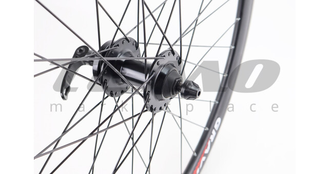 Колесо 27,5" переднее Disk-brake, обод "капля" и втулка 14Gx36H алюминиевые NECO MS37F, крепл. эксцентрик, "GRAVITY" - фото 3