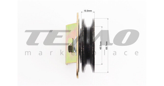 Ролик ремня натяжной + подшипник + крепления - фото 3