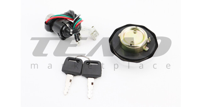 Замки к-кт (зажигания + крышка бака круглая) - фото 2