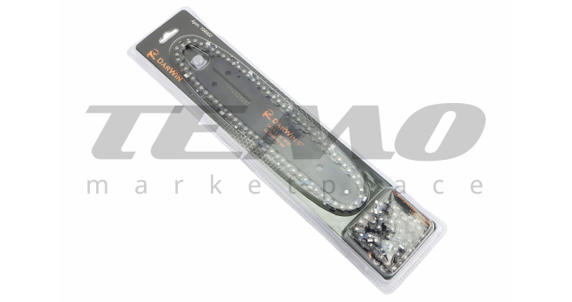 Шина 6&quot;-1,1mm 1/4&quot; 37зв L-18см (Підходить на акумуляторну міні-пилу) + ланцюг 1/4&quot;-1,1mm-36зв. круг. зуб-2шт, на блістері - фото 1
