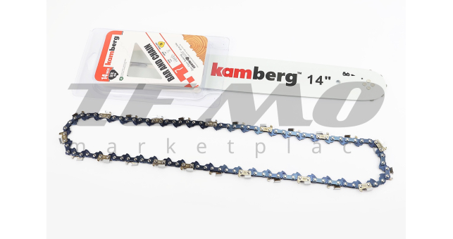 Шина 14&quot;-1,3mm 3/8&quot; 50зв L-39см + цепь 3/8&quot;-1,3mm-50зв. квад. зуб, на блистере - фото 1