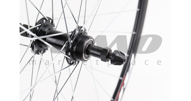Колесо 29&quot; заднє V-brake, обід та втулка 14Gx36H алюмінієві, пром-підшипники 6200 2RS, під вільнобіг, кріпл. ексцентрик, RACE29 - фото 3
