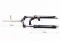 Вилка 24" амортизаційна, без різьби 1-1/8" (28,6мм), шток 260мм, з ходом 70мм, V/Disk-brake, чорна LJ-535 - фото 3