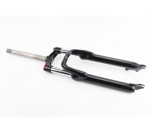 Вилка 26 "амортизаційна, без різьби 1-1/8" (28,6мм), шток 260мм, з ходом 75мм, Disk-brake, M Lockout, чорна LJ-644