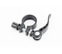 Затискач (хомут) труби сидіння MTB 28,6мм, кріпл. ексцентрик, алюмінієвий, чорний