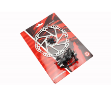 Гальмо Disk-brake заднє (F180/R160мм)+диск 160мм, кріпл. 6 болтів, чорне DSC310