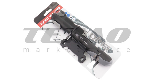 Насос пластмасовий телескопічний з вузьким манометром, Т-ручкою, чорний GP-61S - фото 1