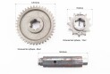 Редуктор фрези R175/180N/190N/195N - Вал первинний + зірка Z-12 + Шестерня Z-40 81-1 - фото 3