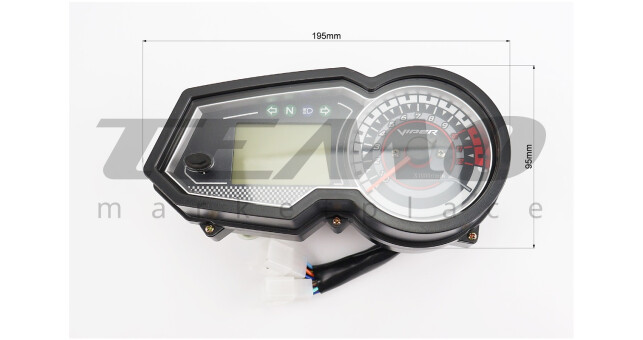 ZS200A-2 Спидометр в сборе (тахометр электронный) - фото 3