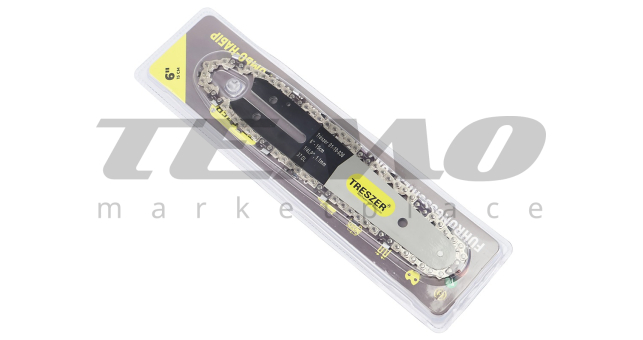 Шина 6&quot;-1,1mm 1/4&quot; 37зв L-18см (подходит на аккумуляторную мини-пилу) + цепь 1/4&quot;-1,1mm-37зв. квад. зуб, на блистере - фото 1