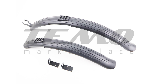Крила пластмасові 26&quot; MTB довгі, чорні JK5109R - фото 1