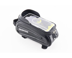 Сумка на раму (жорсткий чохол) з водонепроникним відділенням для смартфона 230х100х110мм, сонцезахисний козирок, кріпл. на липучці, вологозахисна