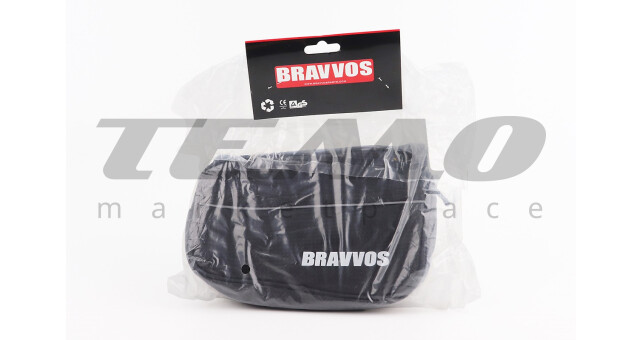 Сумка-штани на раму з тримачем телефону 170х90мм, бічні відділення, кріпл. на липучці, вологозахисна, під карбон - фото 4