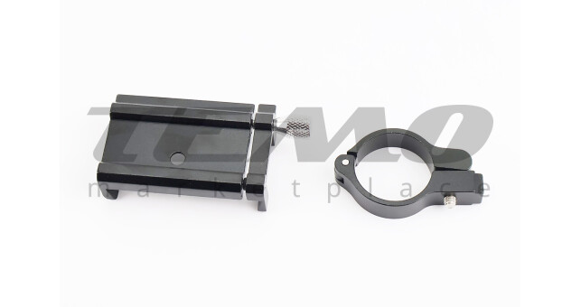 Тримач телефону на кермо алюмінієвий, ширина 55-100мм регульована, чорний G-81 - фото 2