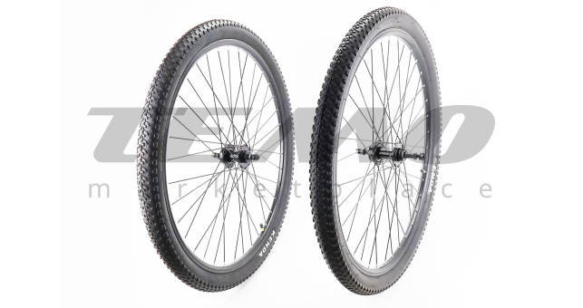 Колеса 29&quot; переднее+заднее, з шинами KENDA, Disk-brake, обод алюм., втулка 14Gx36H, под вольнобег, крепл. эксцентрик - фото 2