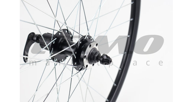 Колесо 26&quot; заднє Disk-brake, обід &quot;крапля&quot; та втулка 14Gx36H алюмінієві, під касету 8-9зв, кріпл. ексцентрик, &quot;RECE26&quot; - фото 3