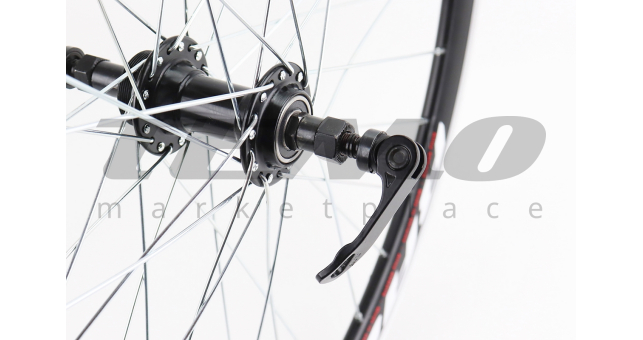 Колесо 26&quot; заднє V-brake, обід та втулка 14Gx36H алюмінієві, пром-підшипники 6200 2RS, під вільнобіг, кріпл. ексцентрик, RACE26 - фото 4
