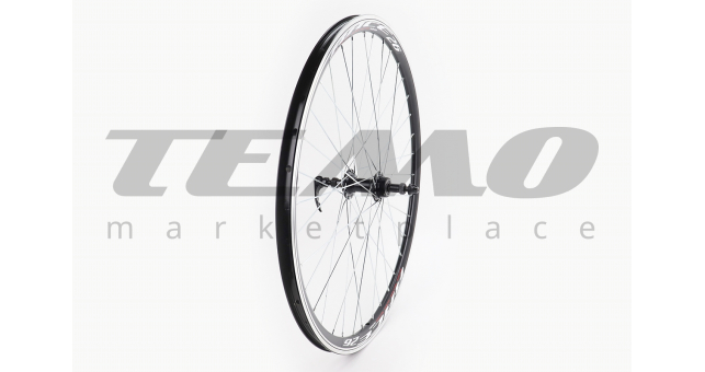 Колесо 26&quot; заднє V-brake, обід та втулка 14Gx36H алюмінієві, пром-підшипники 6200 2RS, під вільнобіг, кріпл. ексцентрик, RACE26 - фото 1
