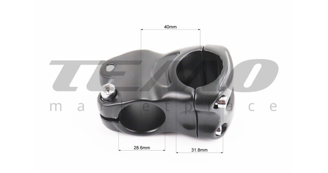 Винос керма MTB 28,6x31,8х40мм, алюмінієвий, чорний YL-129 - фото 2